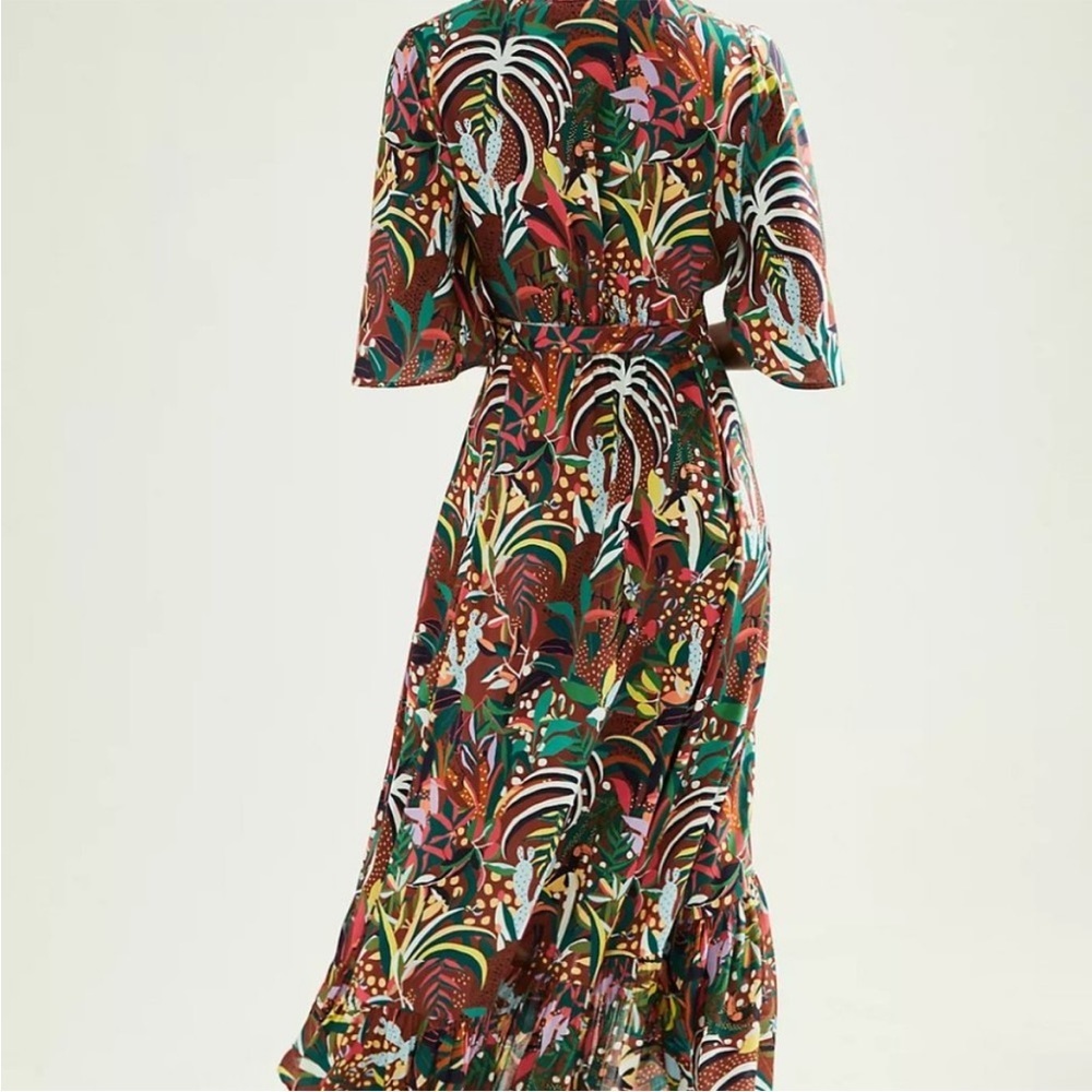 Farm Rio x Anthropologie Fiesta Wrap Maxi Dress Size Small - Picture 5 of 16
